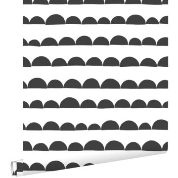 behang grafisch motief zwart wit